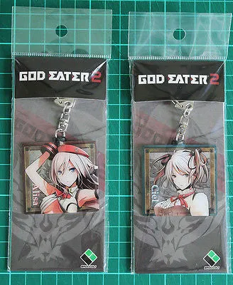 Keychain Alisa and Ciel Set of 2 God Eater 2 Stainless Steel Anime Keychain Broccoli [SOLD OUT]