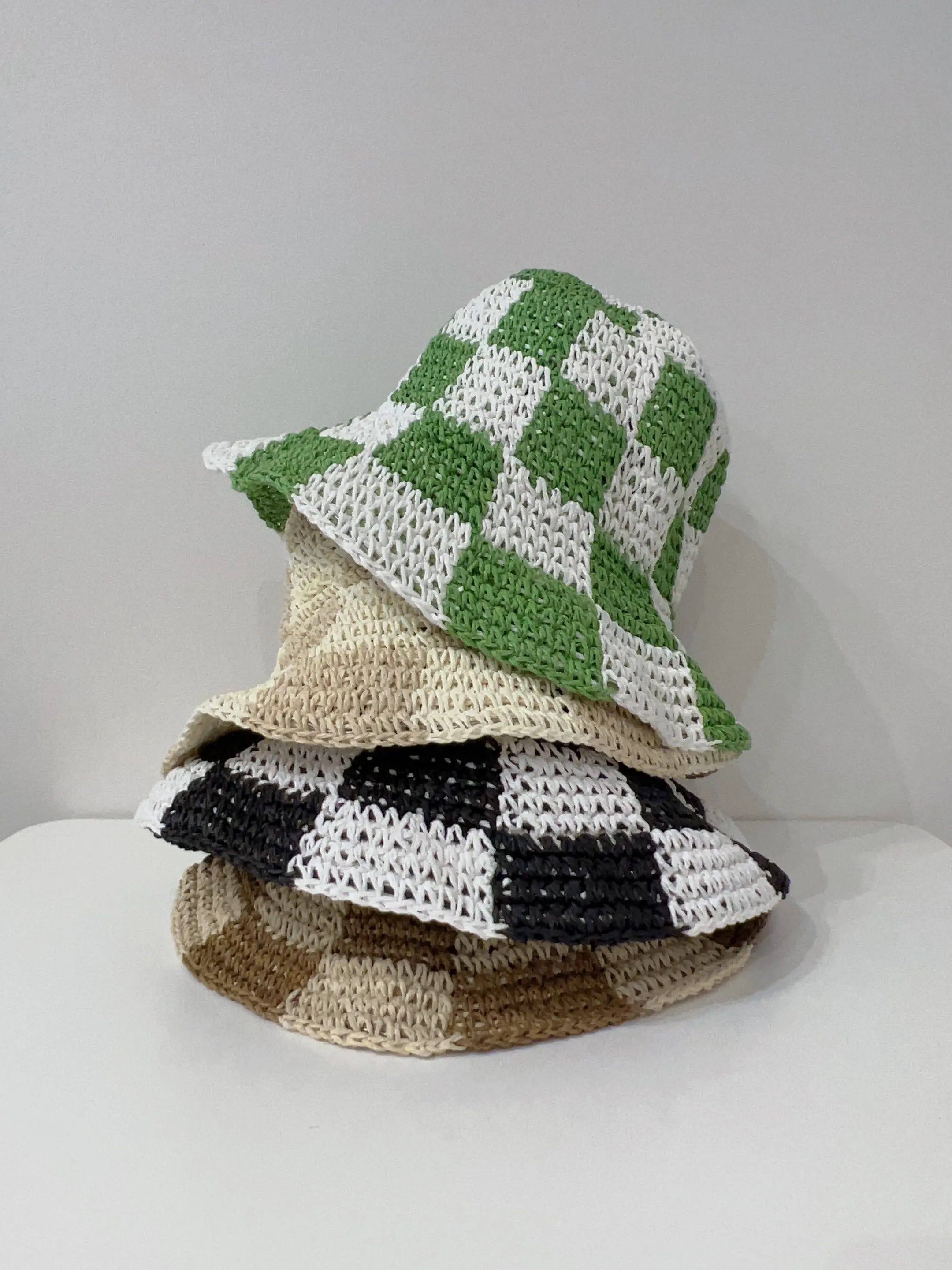 KOJE Checker straw hat