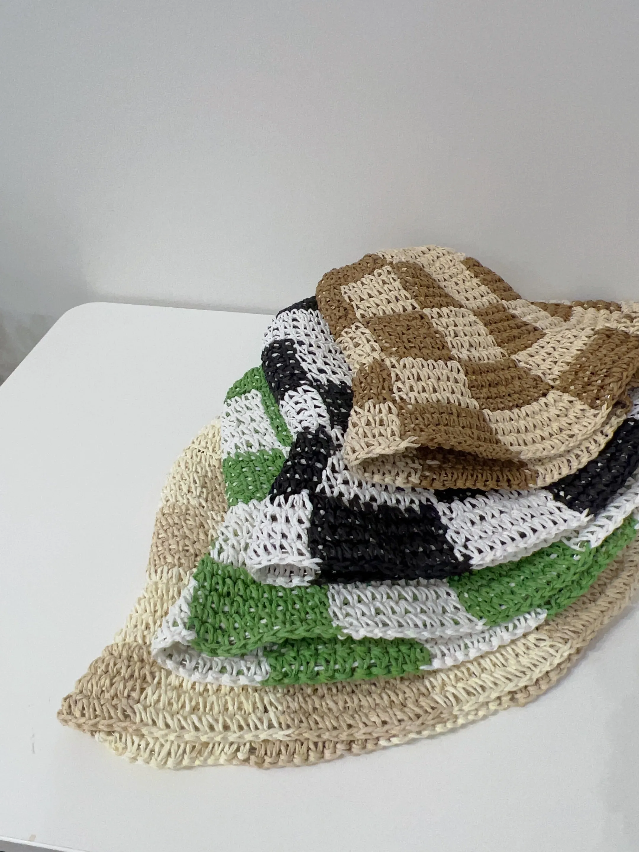 KOJE Checker straw hat