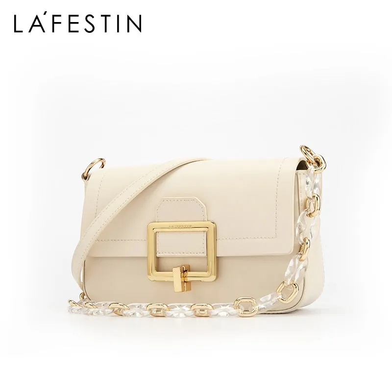 LA FESTIN 2022New Small CK Acrylic Chain Hand Carry Women Purse Shoulder Messenger Simple Square Bag Female Tide Luxury Designer