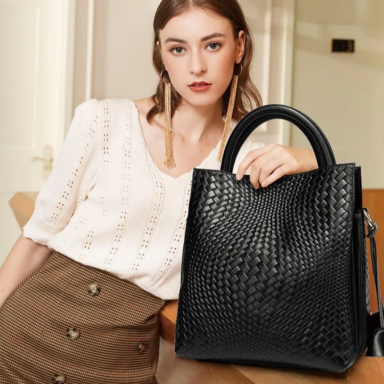 Lacey Genuine Leather Tote Bag