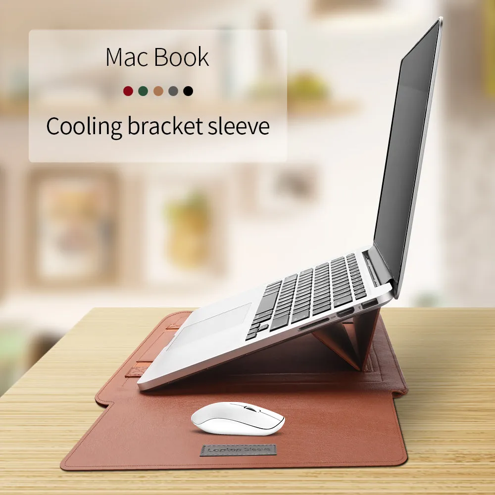 Foldable Laptop Sleeve with Convenient Stand Attachment