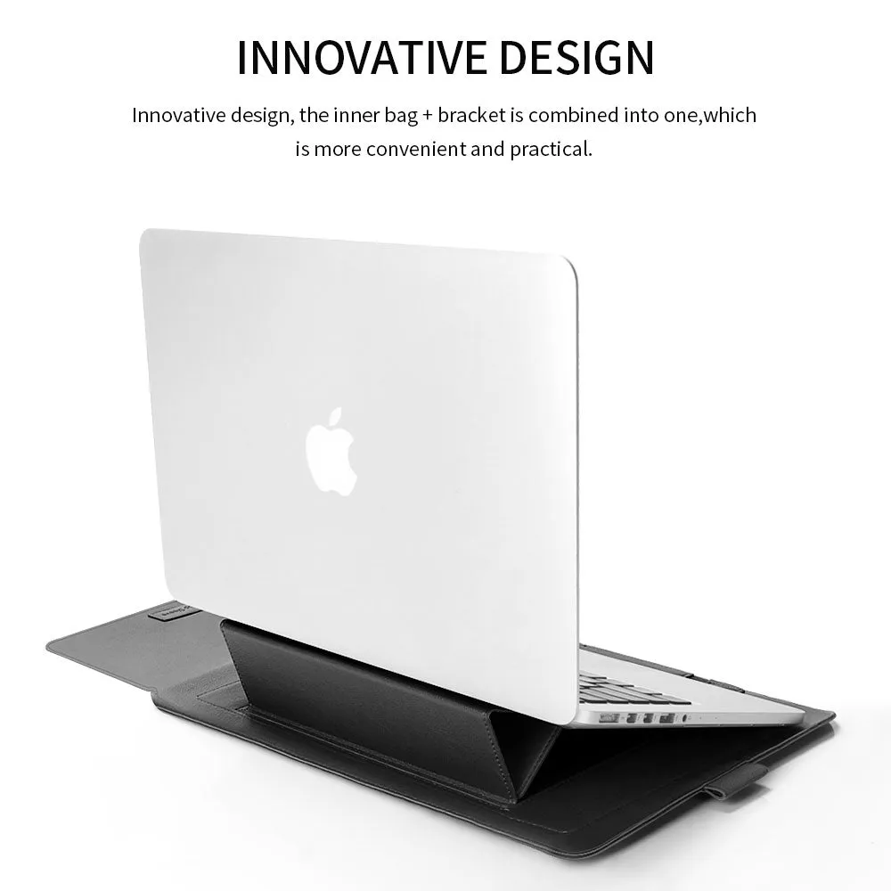 Foldable Laptop Sleeve with Convenient Stand Attachment