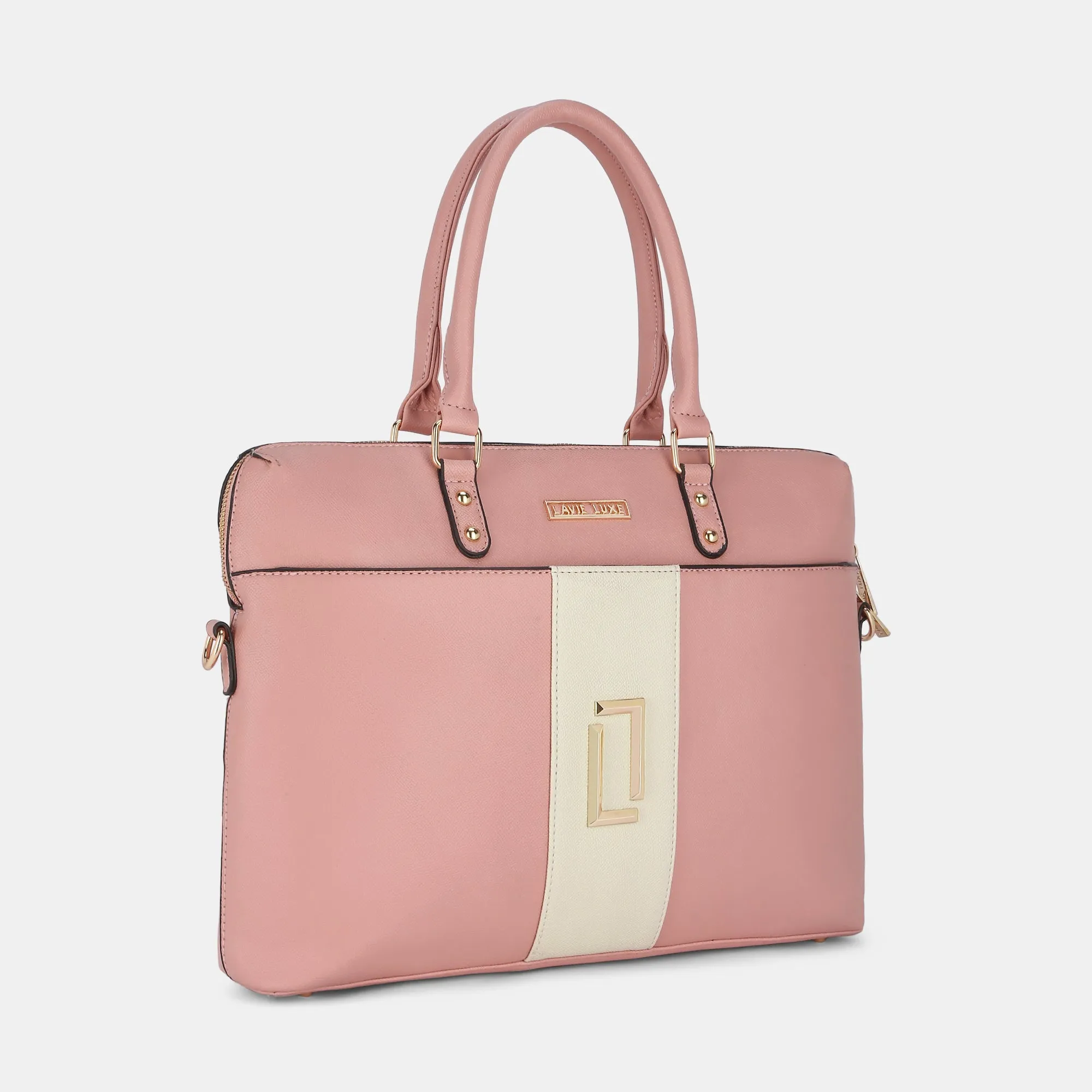 Lavie Luxe Welsy Pink Large Women's Laptop Handbag