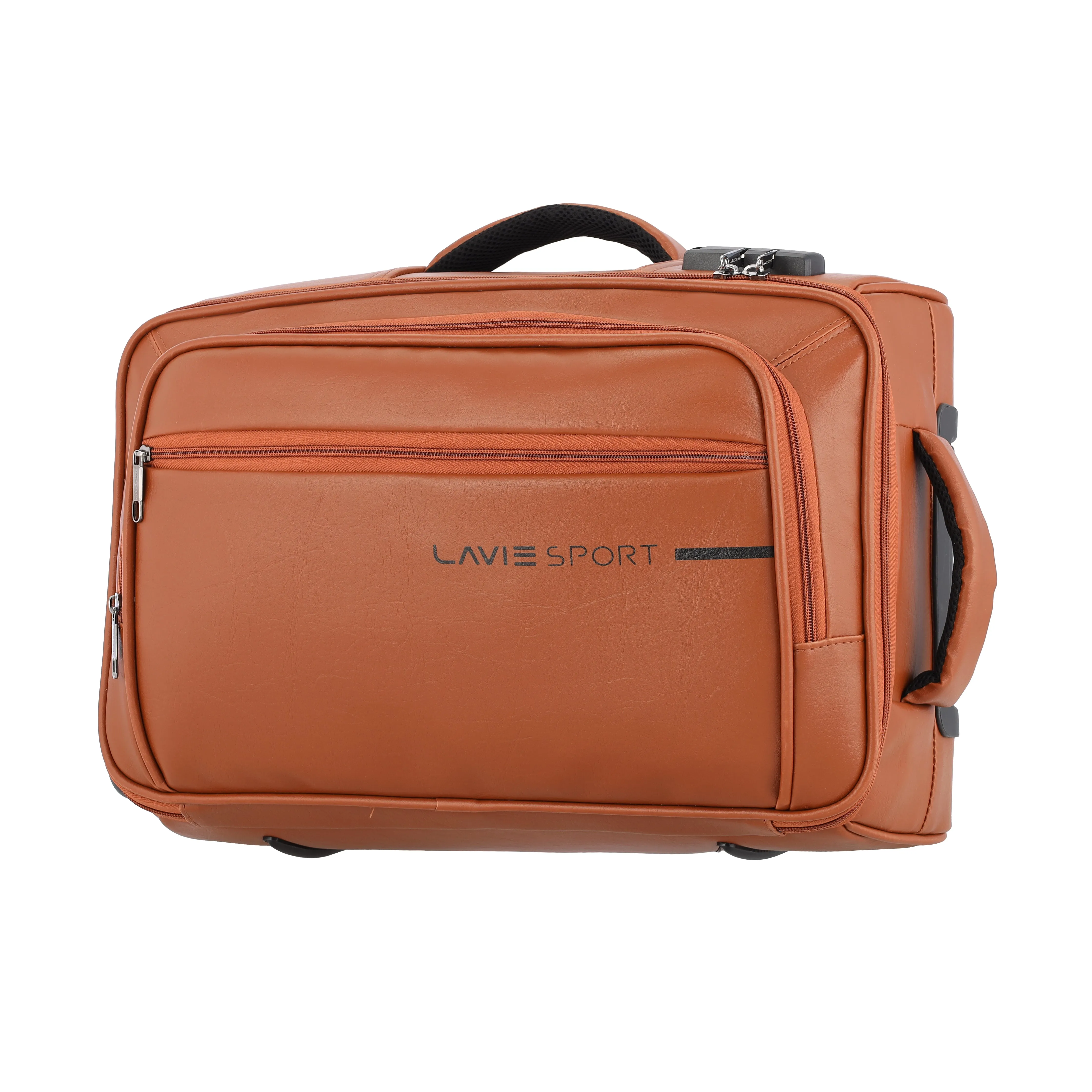 Lavie Sport 45 cms Premium Majestic Pro Overnighter Laptop Trolley | Duffle Bag Tan