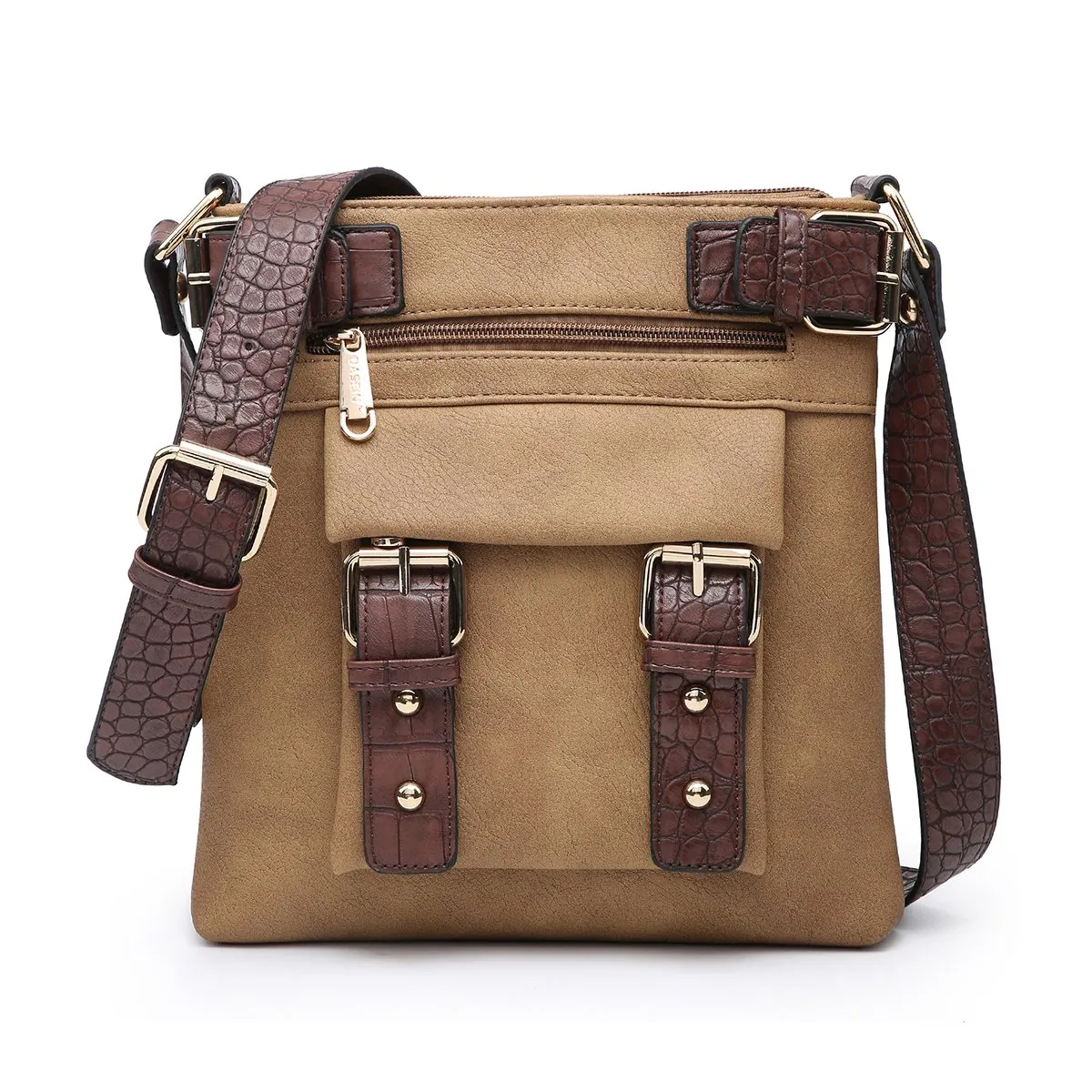 Leather Messenger Crossbody Bag