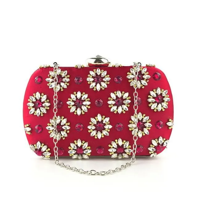 Luxy Moon Rhinestone Evening Bags Luxury Beaded Wedding Clutches