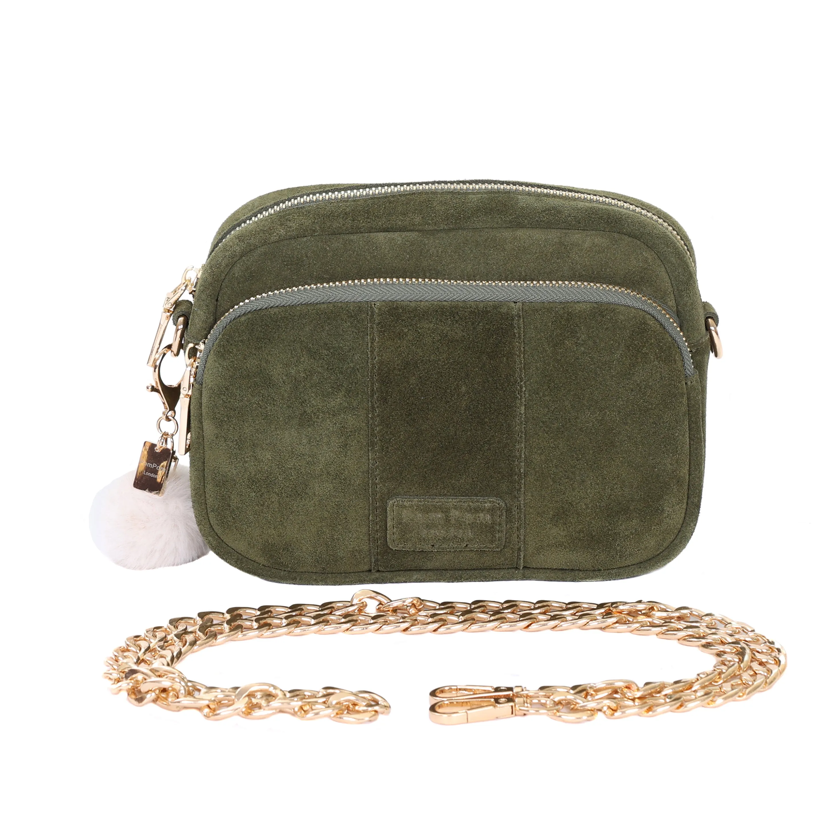 Premium Olive Green Mayfair Suede Bag