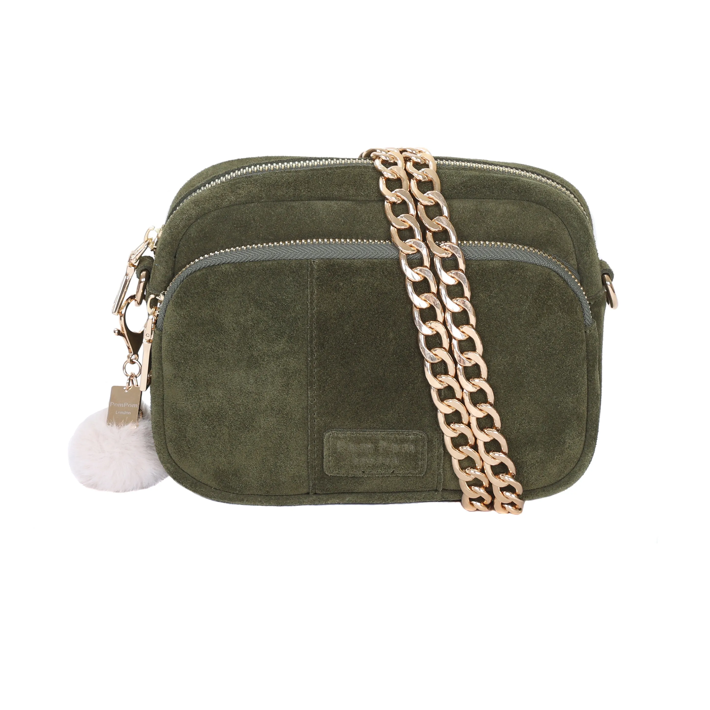 Premium Olive Green Mayfair Suede Bag