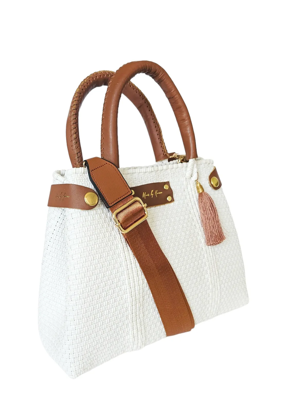 Mini Less Pollution Crossbody Bag - White Pearl