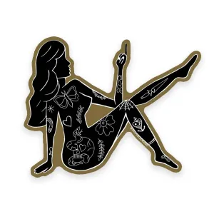 Mudflap Rude Girl Sticker