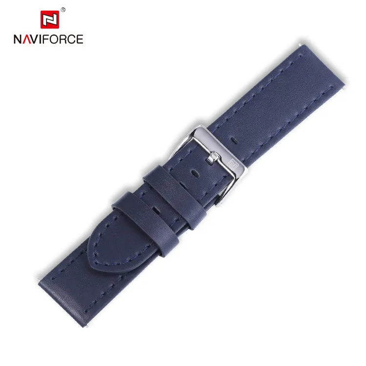 NAVIFORCE Genuine Leather Watch Band 23mm Brown Men Watchband Strap Watch Accessories Waterproof With Buckle G02