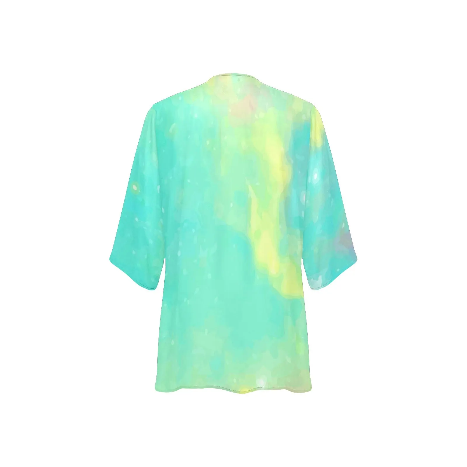 Pastel Tie-Dye Women's Chiffon Kimono