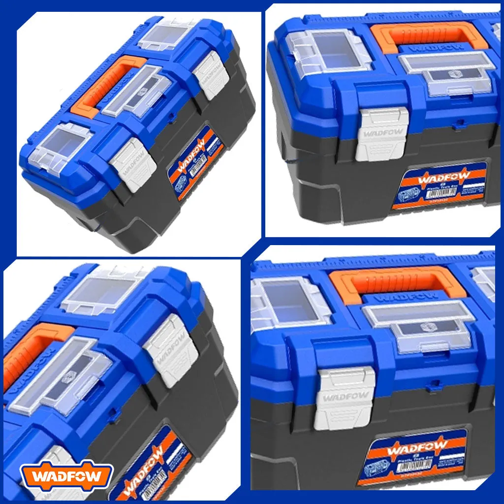 Plastic Tool Box Storage Organizer Case w/ (Metal Buckle) 16 inches & 19 inches