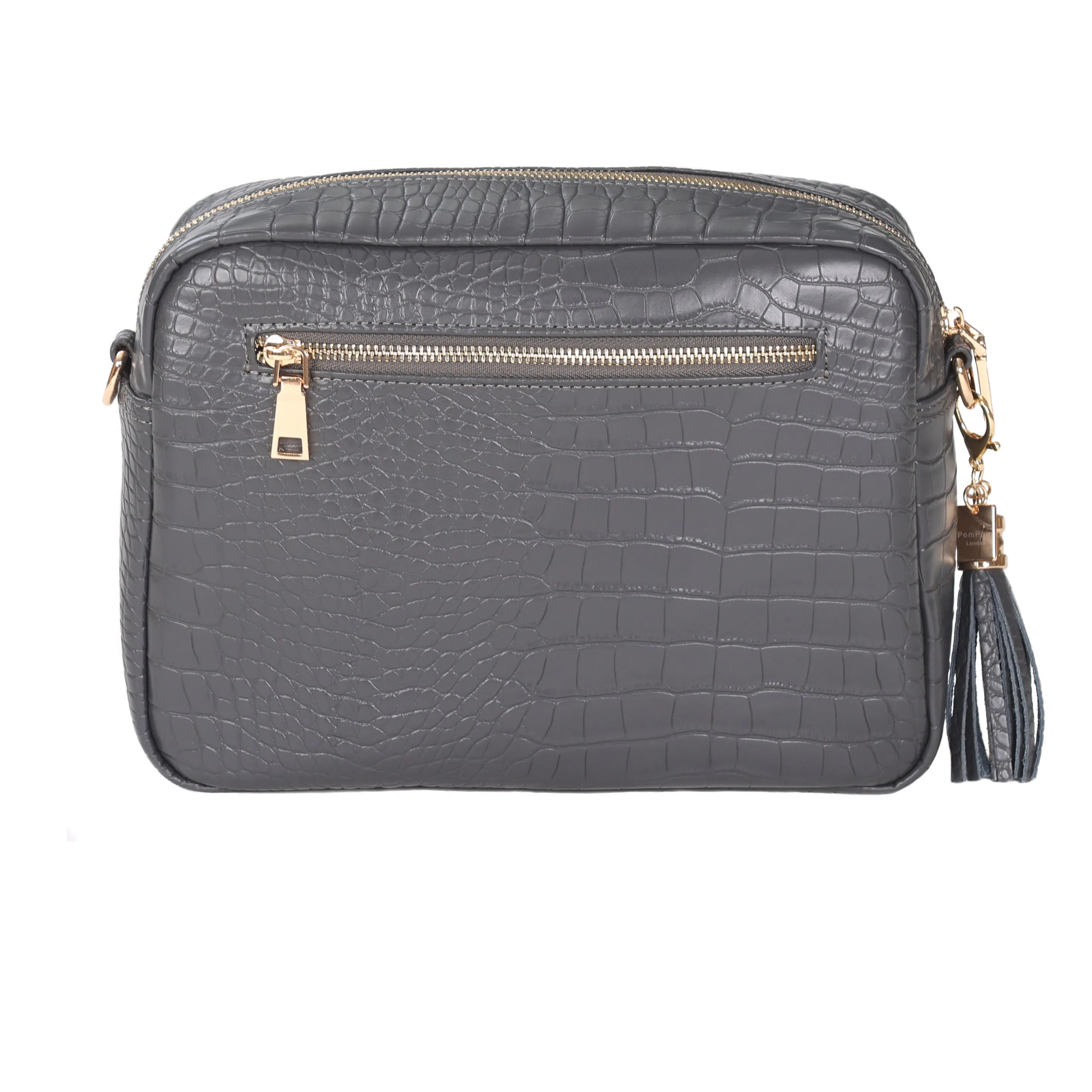 Pom Pom London City Plus Croc Bag Slate Grey