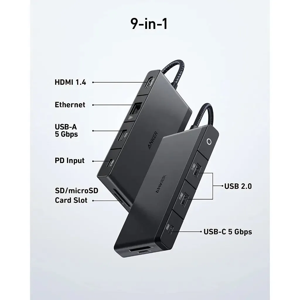 PowerExpand 552 USB-C Hub 9-in-1, 4K HDMI 100W Power Delivery Adapter A8373