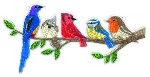 "Birds" Crystal Art Hanging Wall Decoration