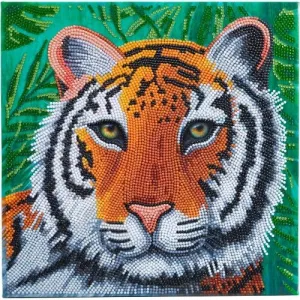 "Gentle Tiger" by Rachel Froud Crystal Art Canvas 30x30cm