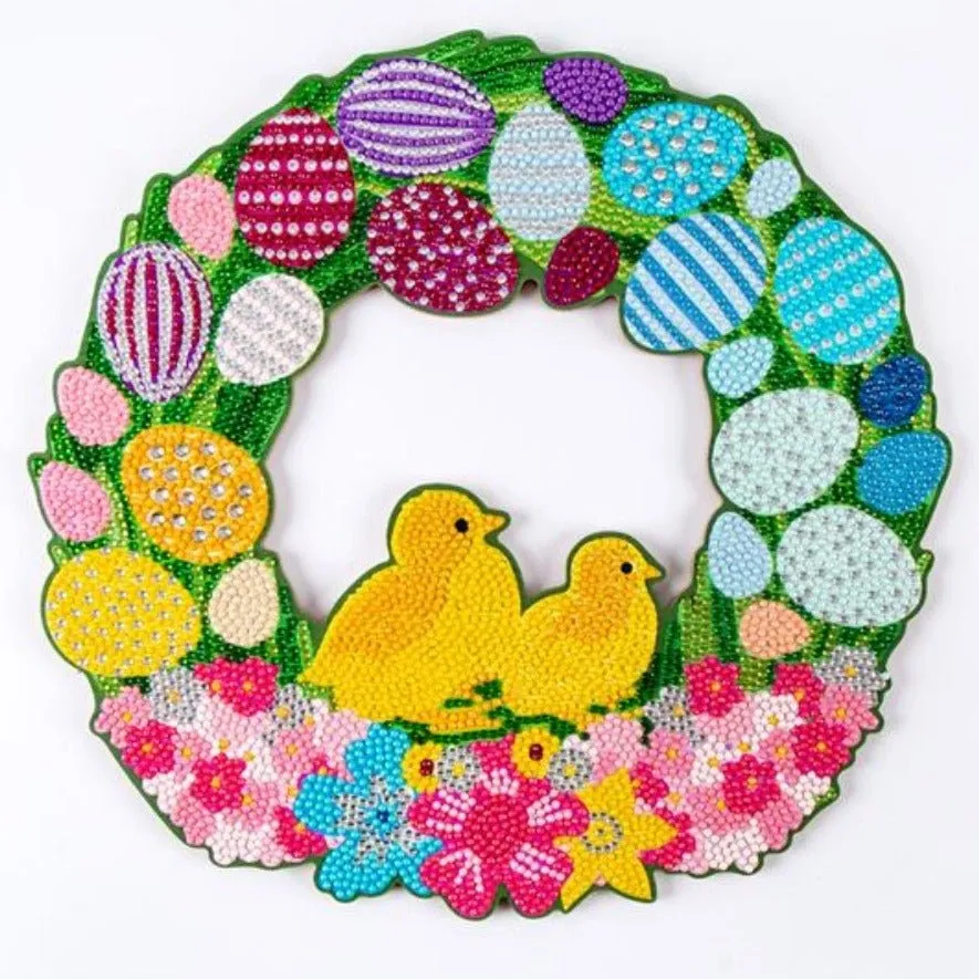 "Little Chicks" Crystal Art Wreath