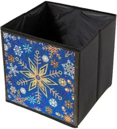 "Snowflake Burst" Crystal Art Folding Storage Box 30x30cm