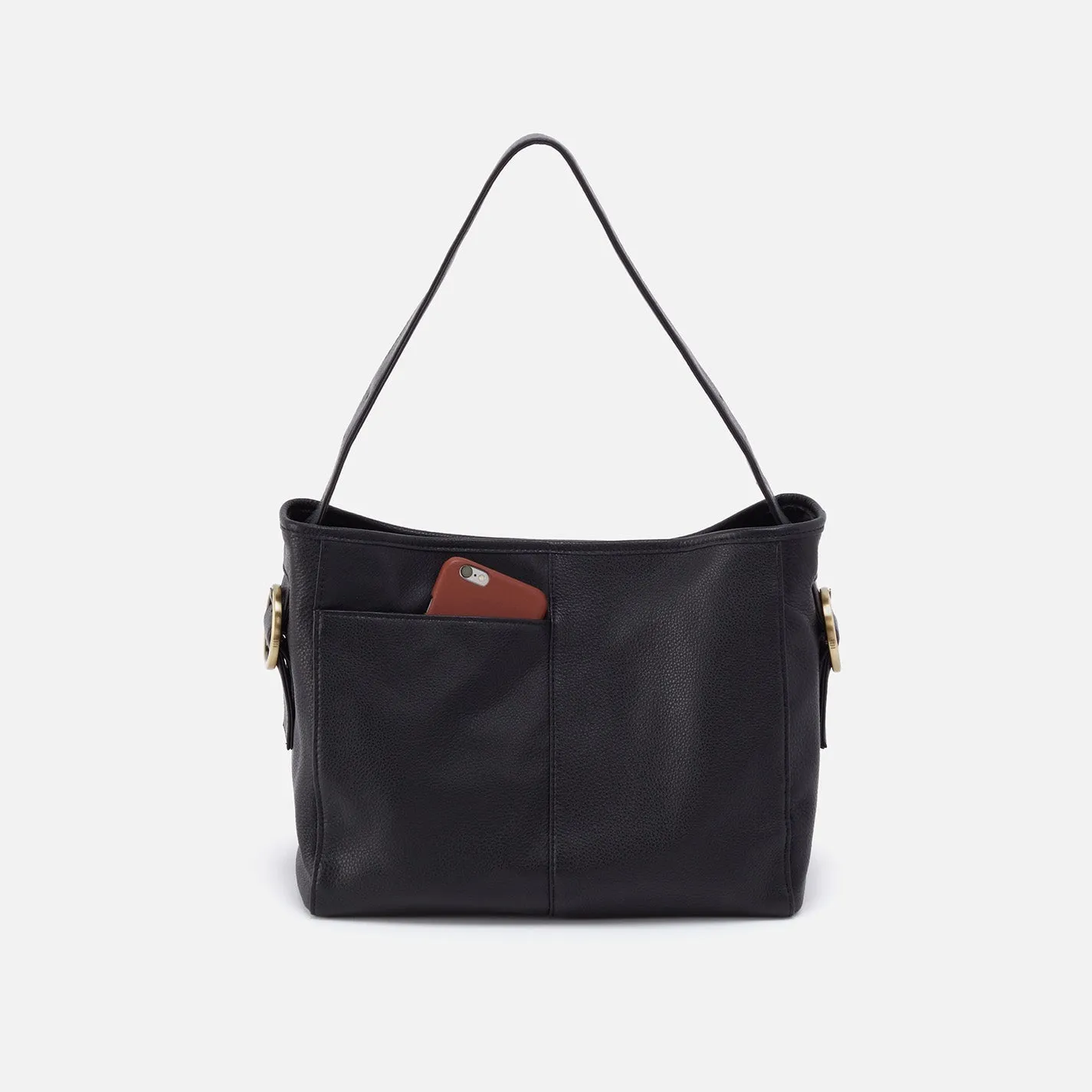 Render Shoulder Bag in Hair-On Leather -Cow Print Black and Brown