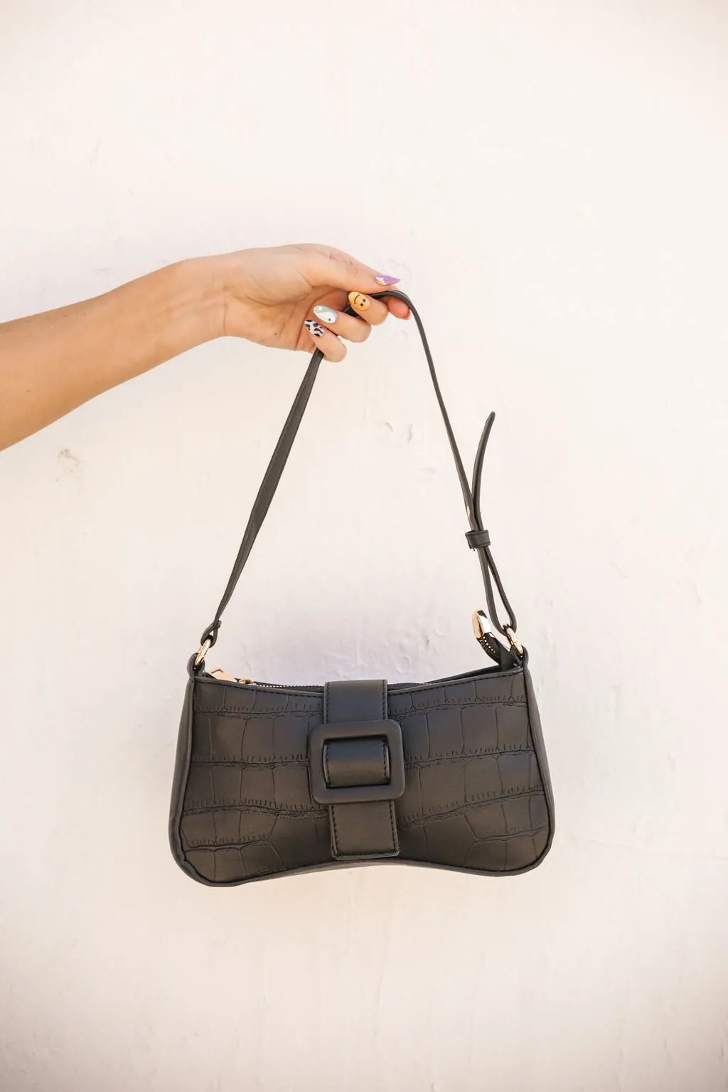 Rhode Faux Leather Bag (BLACK)