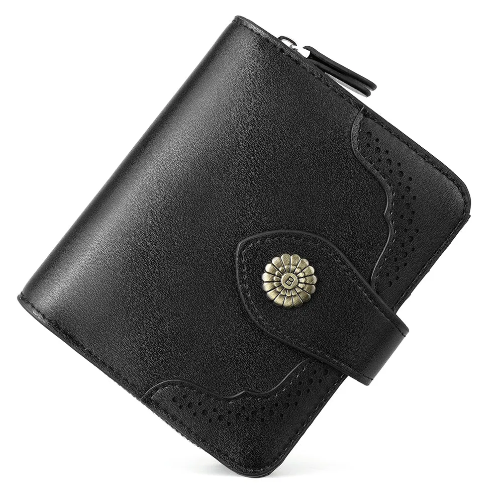 Rozenn  Full Grain Leather Money Clip Wallet —— Small Bifold