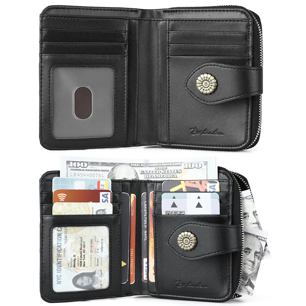 Rozenn  Full Grain Leather Money Clip Wallet —— Small Bifold