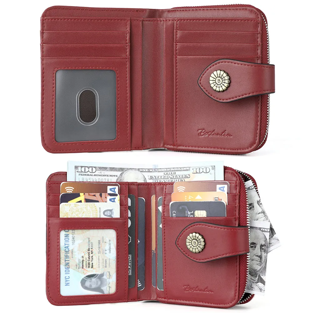 Rozenn  Full Grain Leather Money Clip Wallet —— Small Bifold