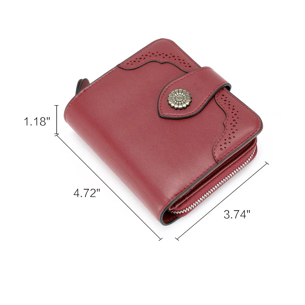 Rozenn  Full Grain Leather Money Clip Wallet —— Small Bifold