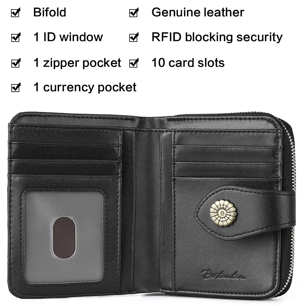 Rozenn  Full Grain Leather Money Clip Wallet —— Small Bifold