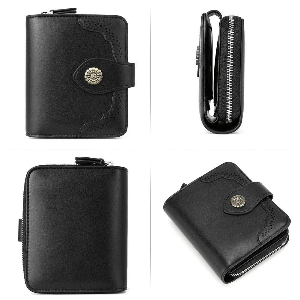 Rozenn  Full Grain Leather Money Clip Wallet —— Small Bifold