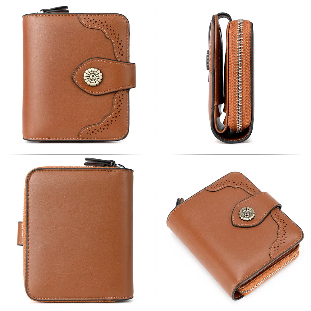 Rozenn  Full Grain Leather Money Clip Wallet —— Small Bifold