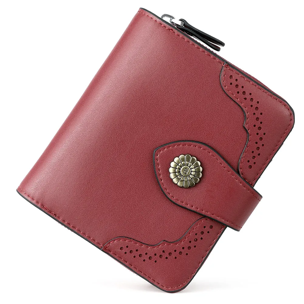 Rozenn  Full Grain Leather Money Clip Wallet —— Small Bifold