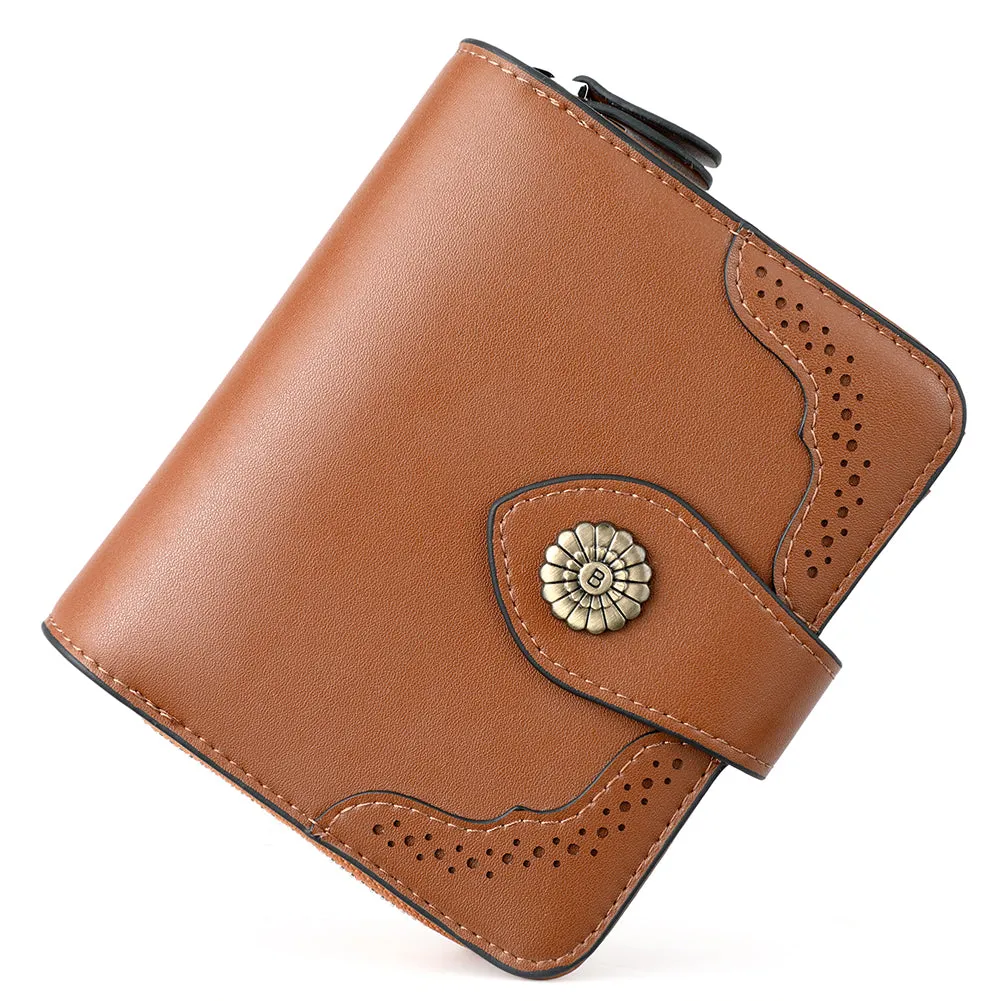 Rozenn  Full Grain Leather Money Clip Wallet —— Small Bifold