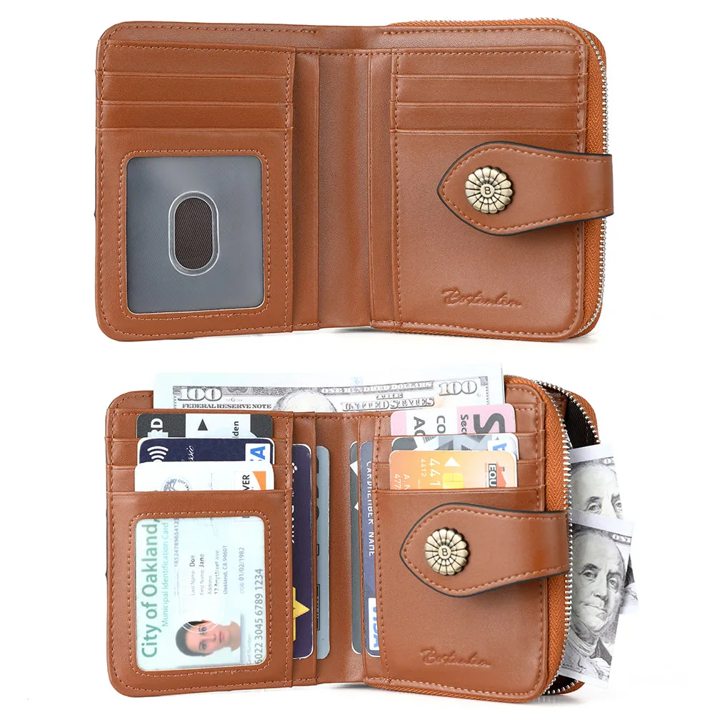 Rozenn  Full Grain Leather Money Clip Wallet —— Small Bifold