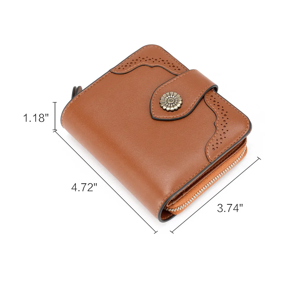 Rozenn  Full Grain Leather Money Clip Wallet —— Small Bifold