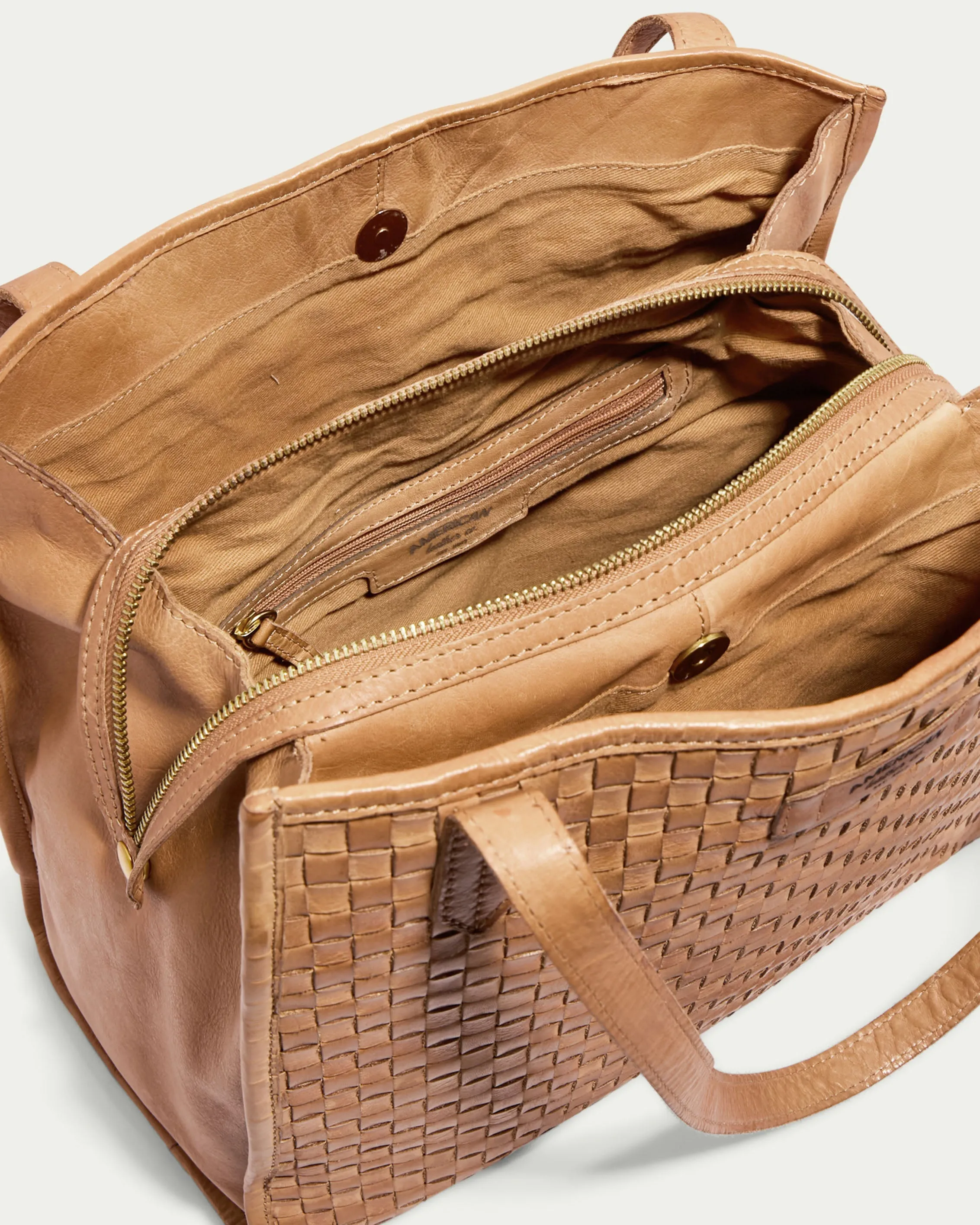 Sandy Woven Triple Entry Satchel