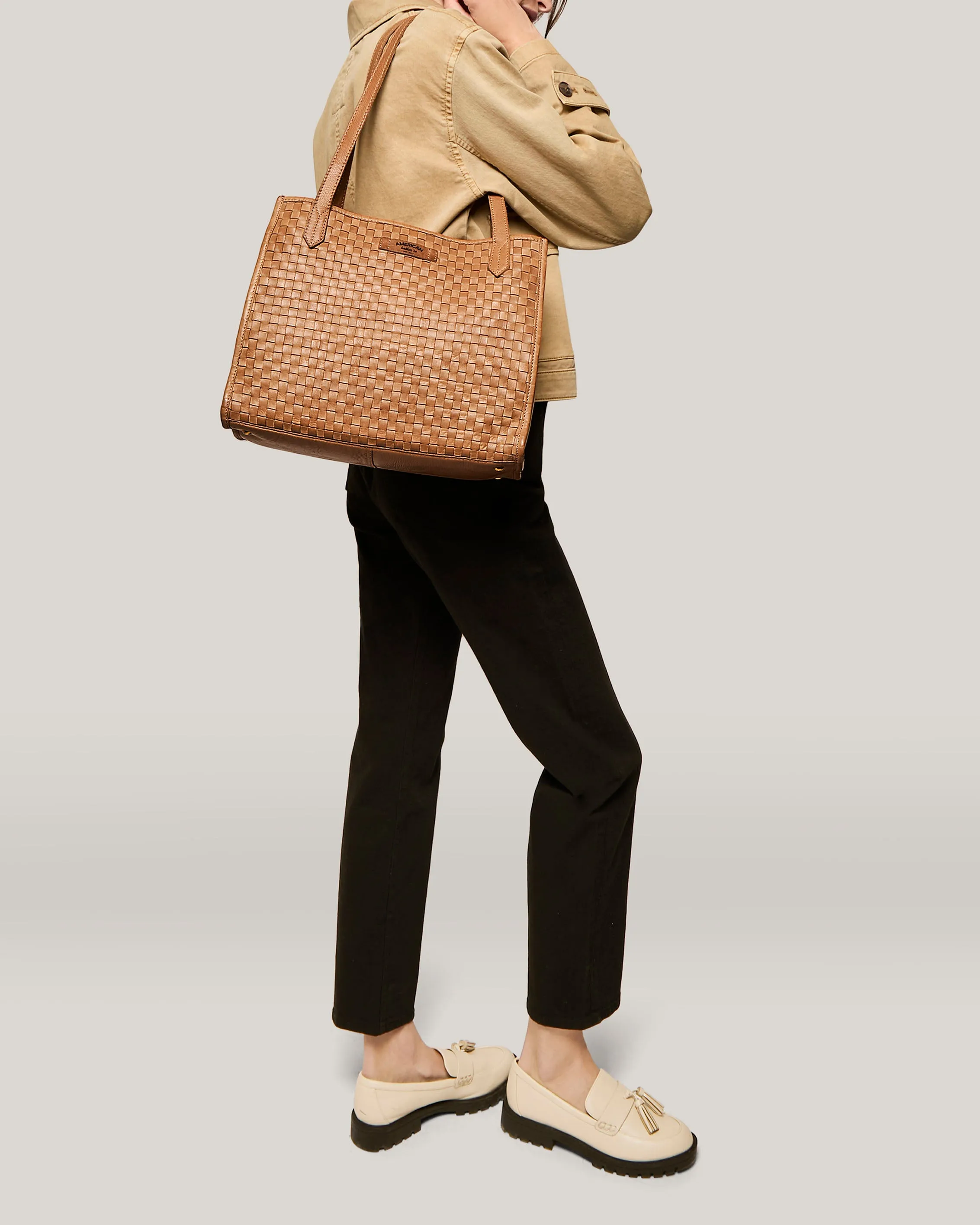 Sandy Woven Triple Entry Satchel