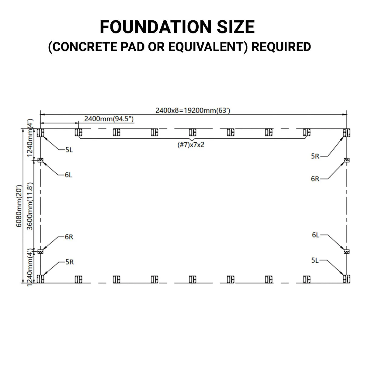 TMG Industrial Pro Series 20' x 63' Dual Truss Storage Shelter with Heavy Duty 17 oz PVC Cover & Drive Through Doors, TMG-DT2064-PRO