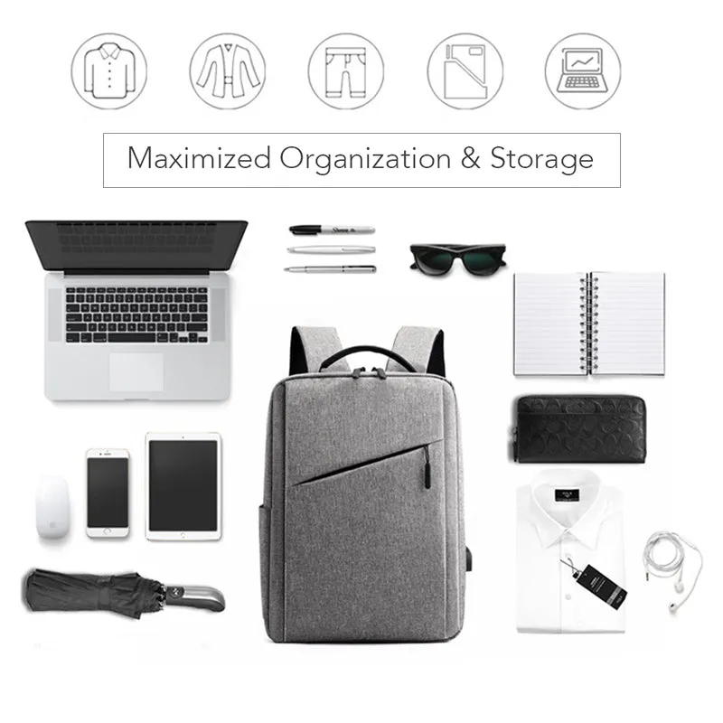 Unisex USB Rechargeable Laptop Bag