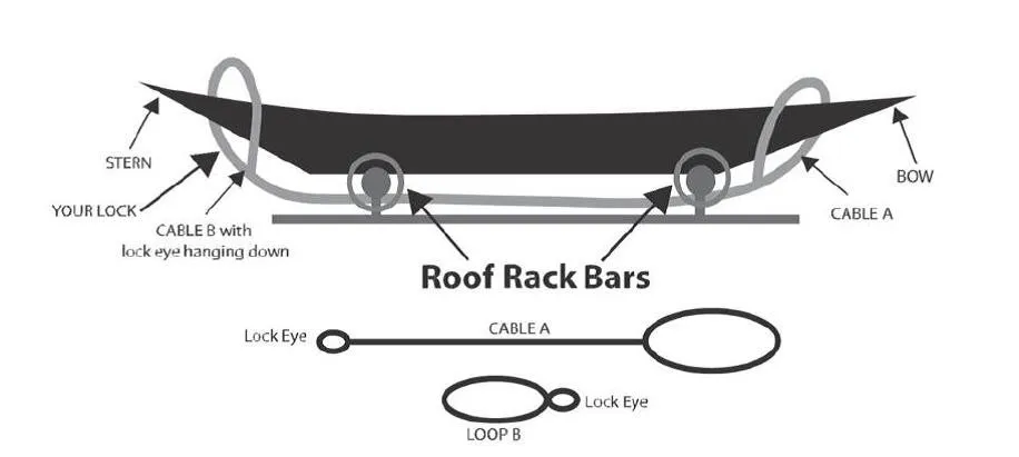 Universal Kayak Lock Cable | Large