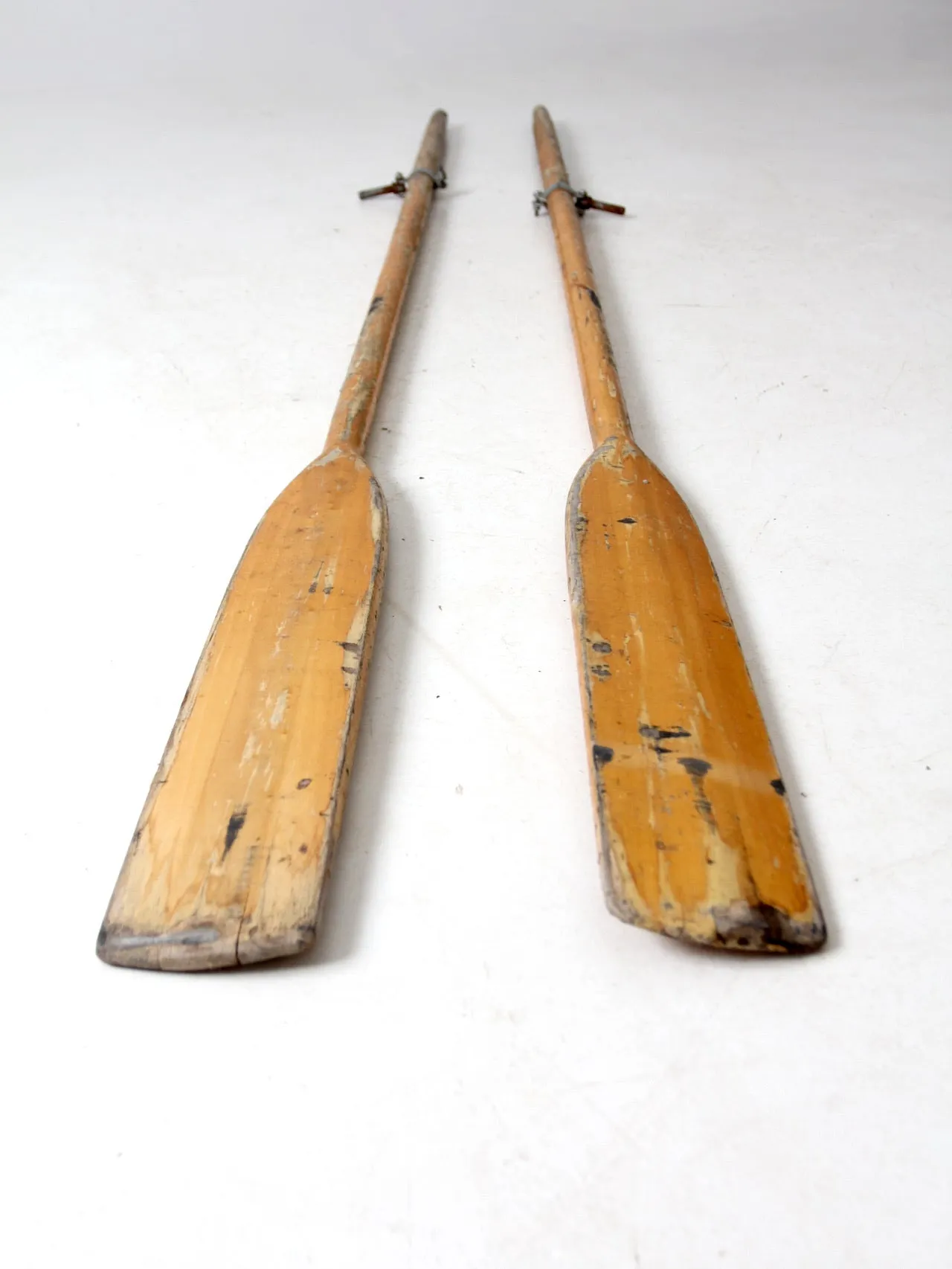 vintage Feather Brand Caviness oars pair