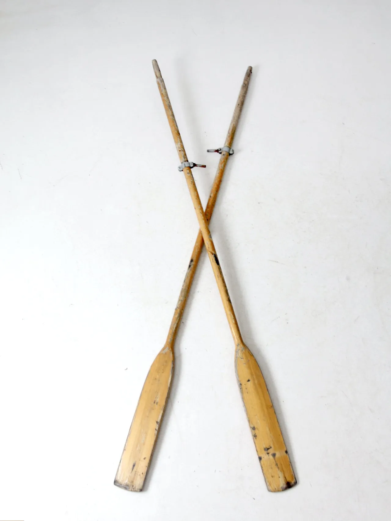 vintage Feather Brand Caviness oars pair