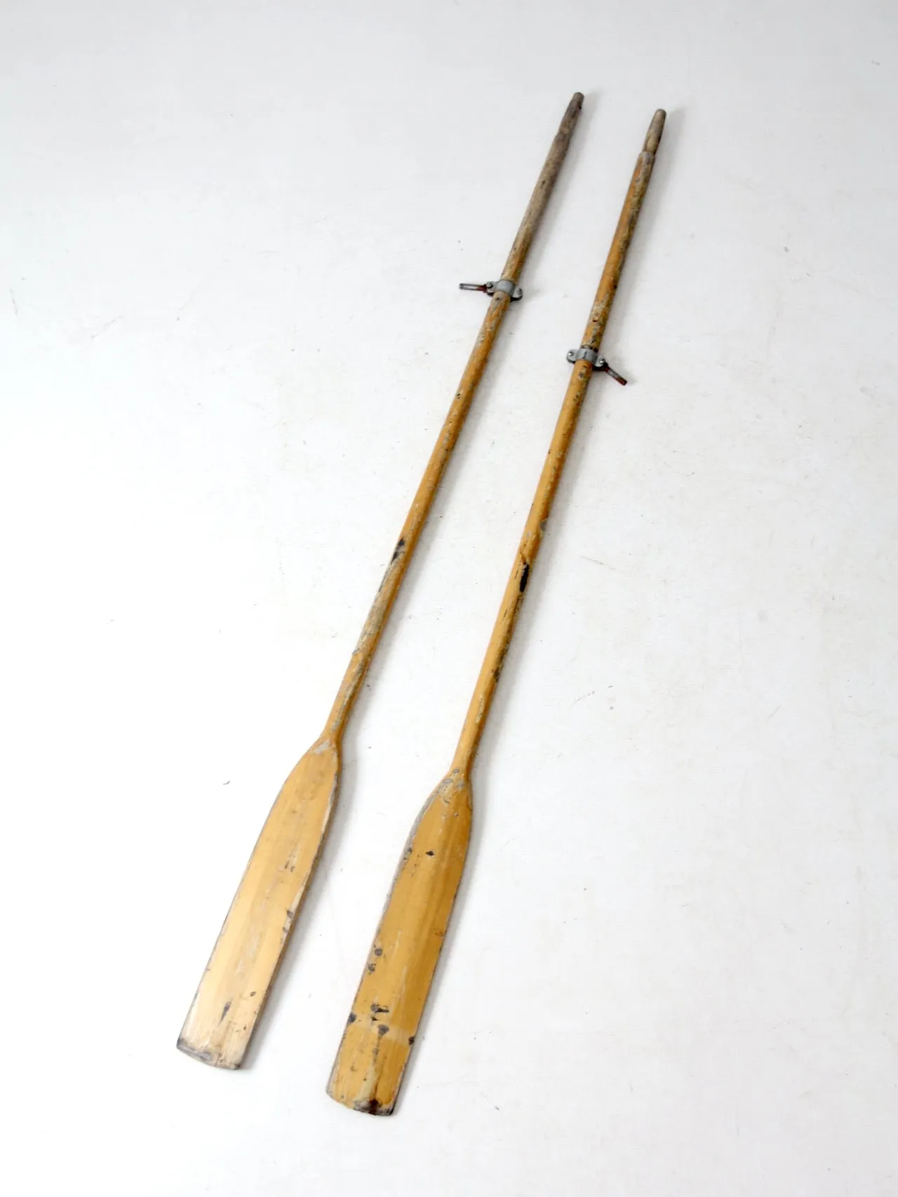 vintage Feather Brand Caviness oars pair