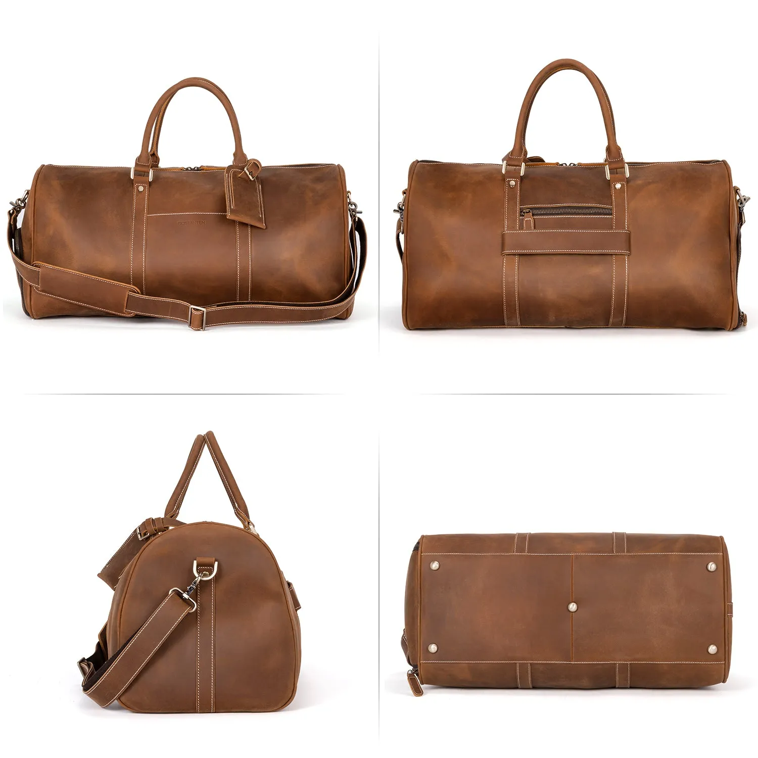 Vixen Large Leather Duffle Bag for the Modern Traveller