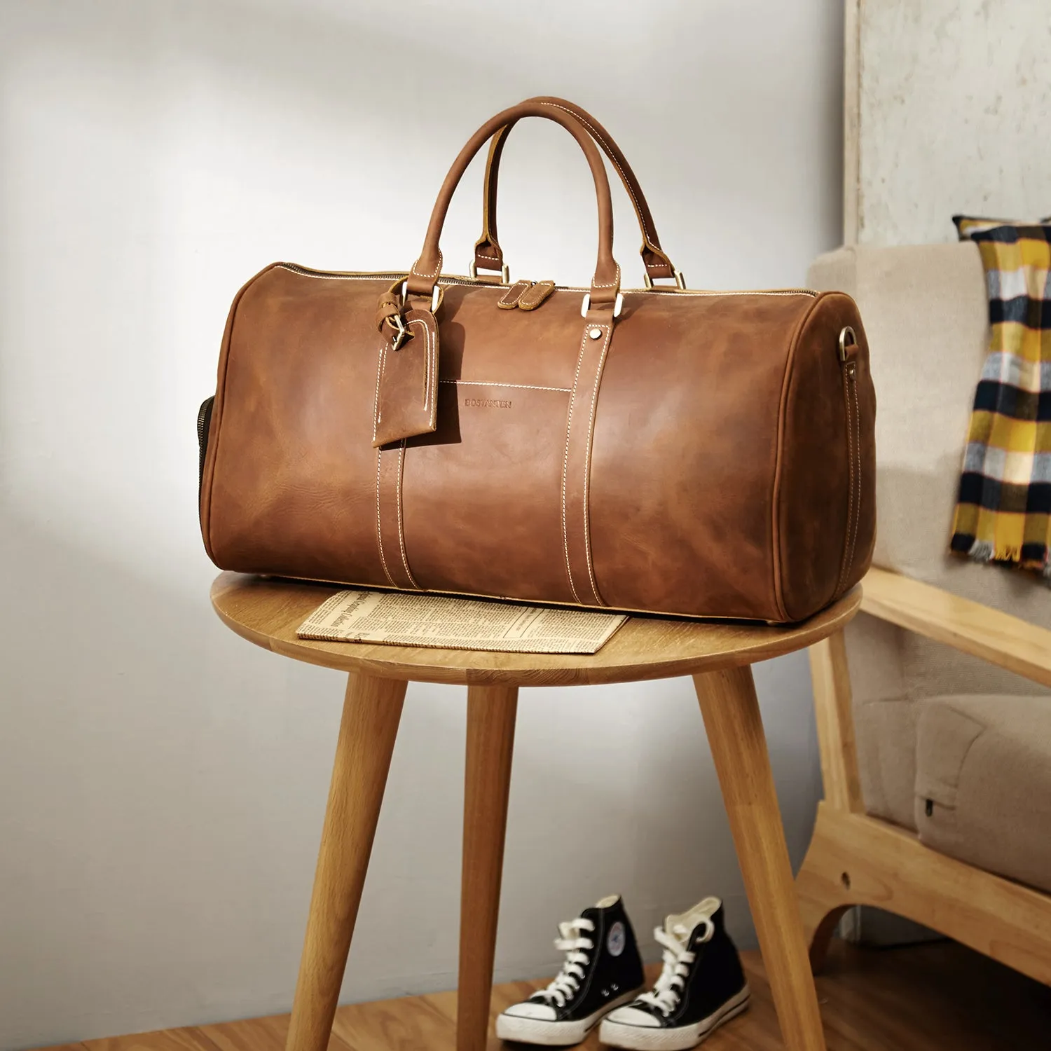 Vixen Large Leather Duffle Bag for the Modern Traveller