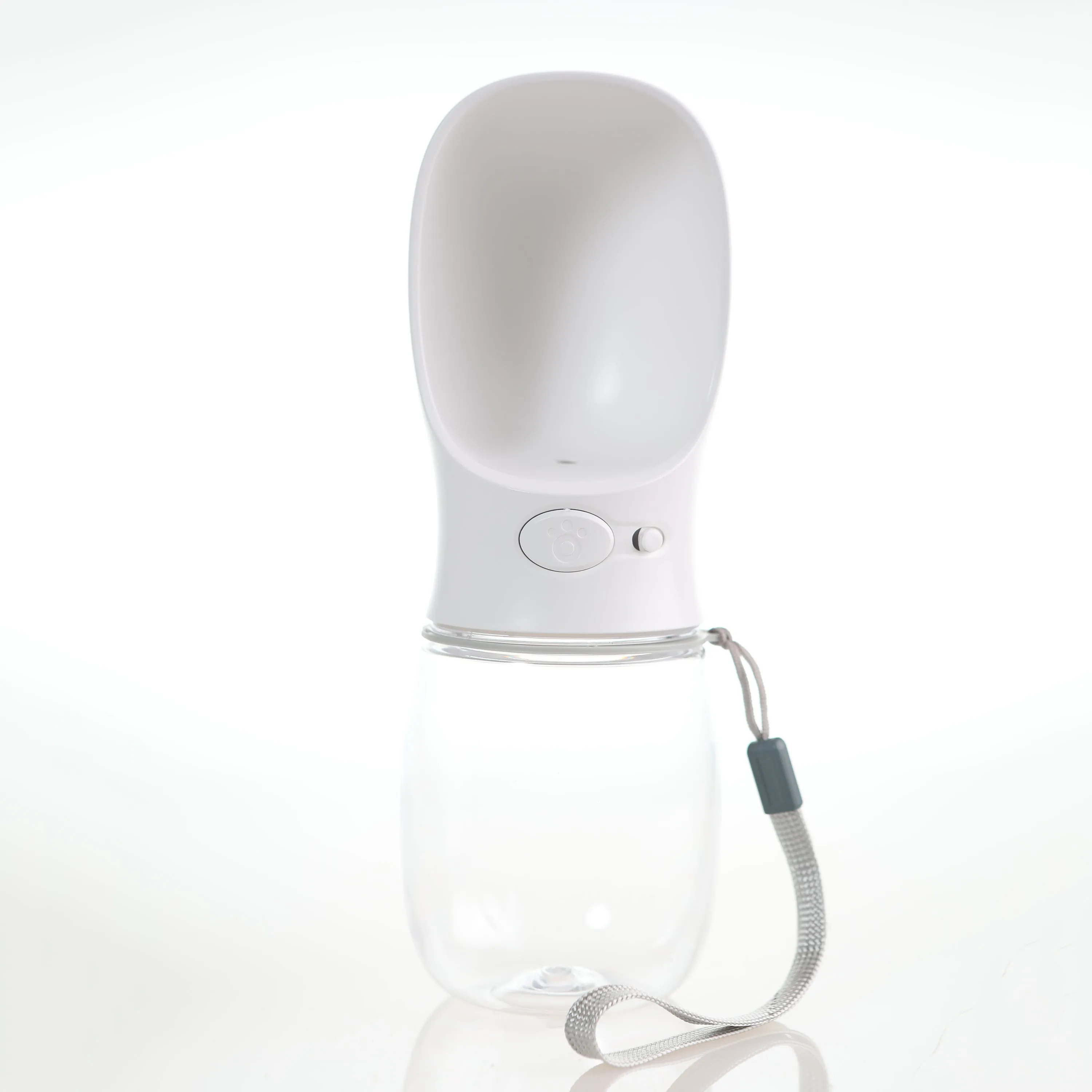 White On-The-Go Dog Water Bottle