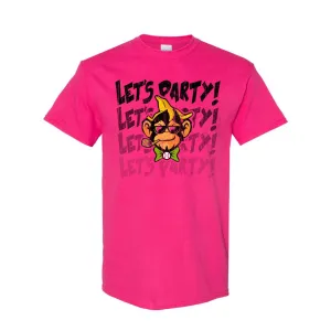 YOUTH Party Animals Short Sleeve Let's Party Tee - Pink